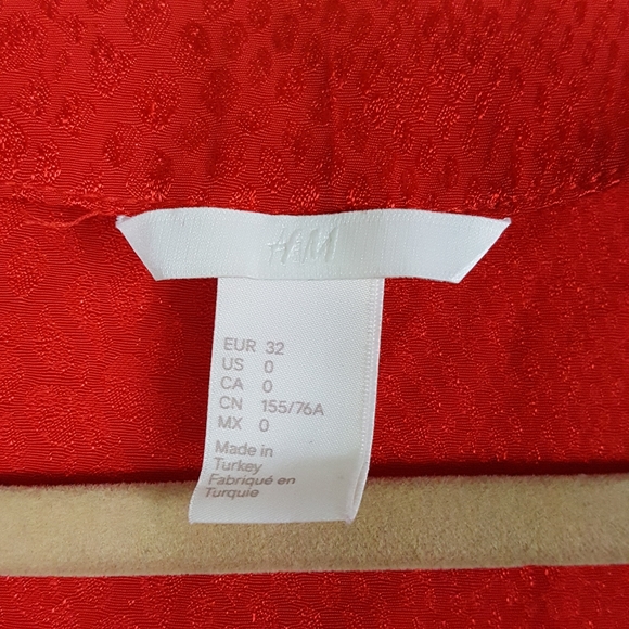 H&M Jacquard Weave Dress Womens V Neck Wrap Over - Picture 5 of 5